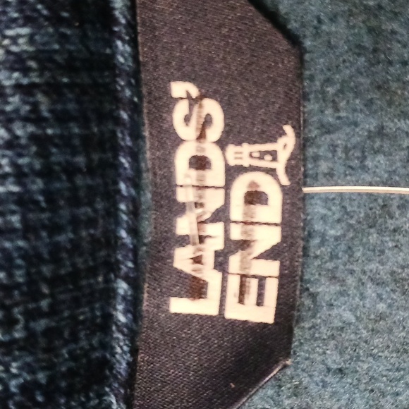 Land's End size 2X women's fleece shacket in a Glen Plaid deep sea navy … - Picture 10 of 17